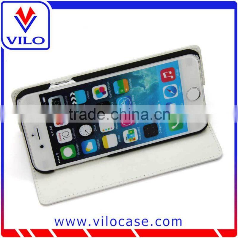 high quality customize LOGO Leather flip case for iphone 6s