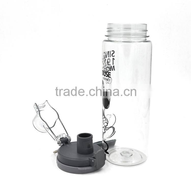 Tritan Material 600ML Airtight Plastic Water Bottle BPA free