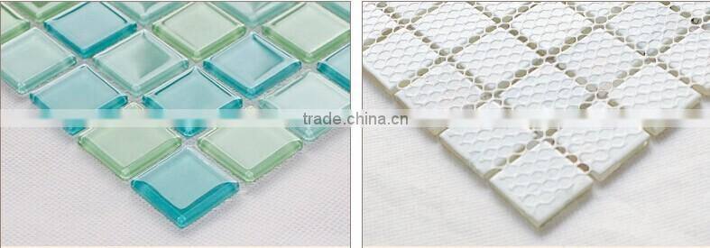 irregular shape washroom crystal glass mosaic