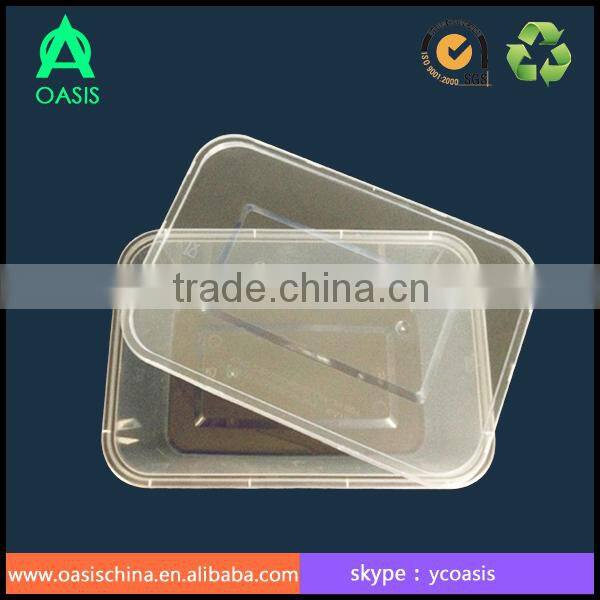 2000ML/2L PP plastic injection molded square food container