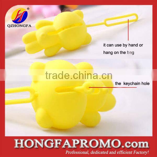 Cute Little Bear Dual Purpose Silicone Key Case