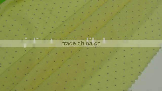 grey dot on yellow N4020 urlt thin nylon spandex woven bandage fabric