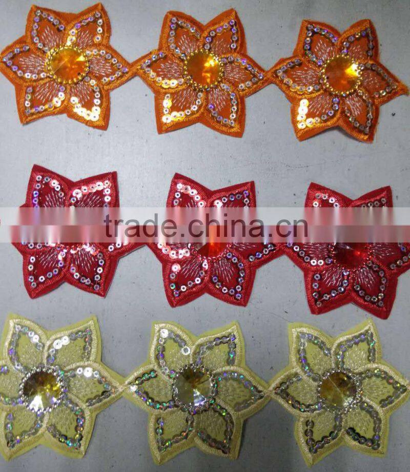 Sequins embroidery and manual adhesive series