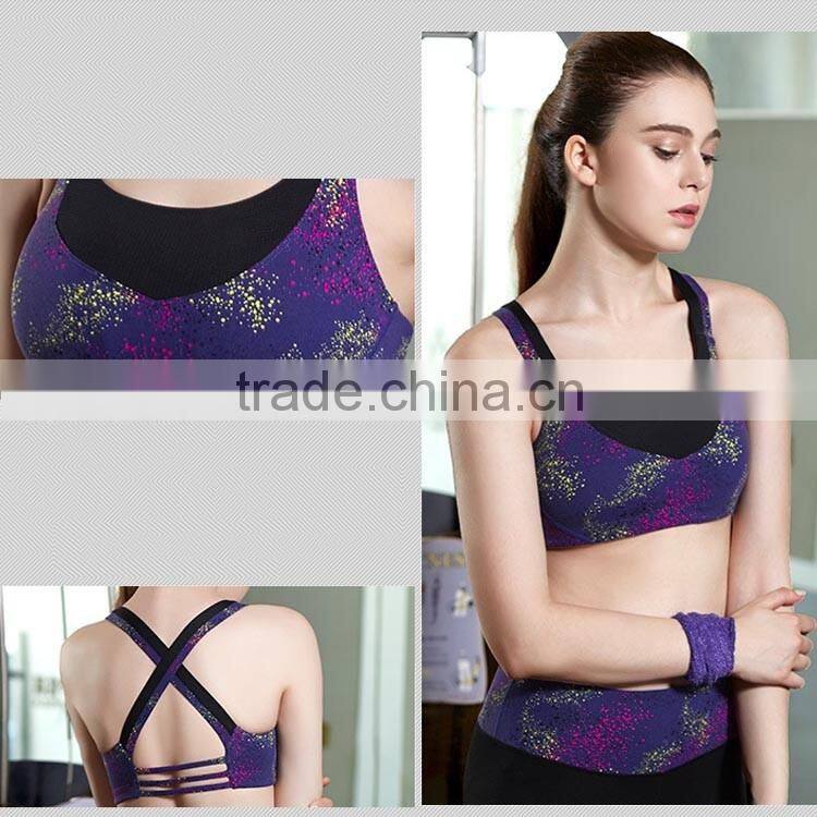 wholesale gym fitness compression fashion sport bra active wear custom sports bra