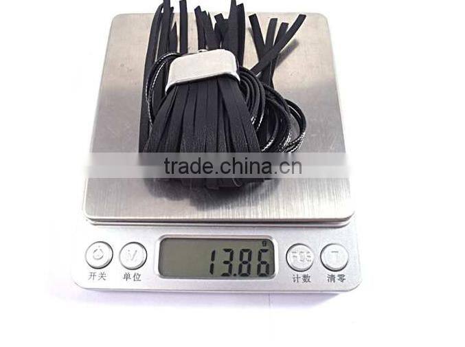 Fashionable female decorative orange cowleather tassel for necklace in 2015