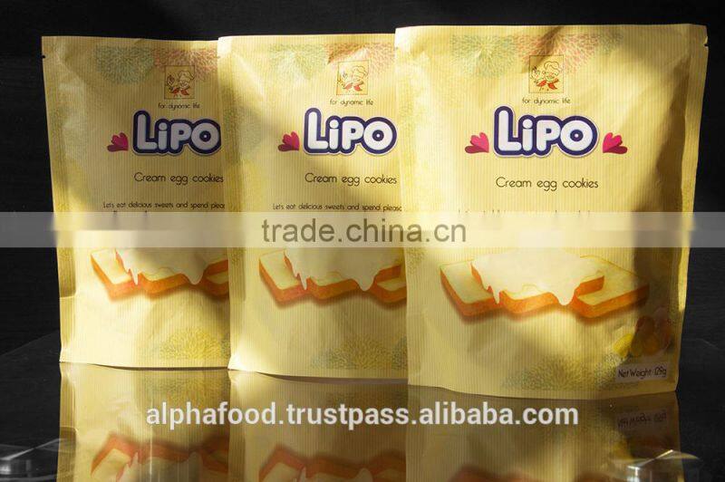 LIPO CREAM 129G/BAG EGG COOKIES - FINE BISCUITS