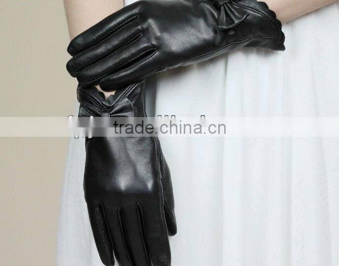 selling well fashion women leather gloves for winter