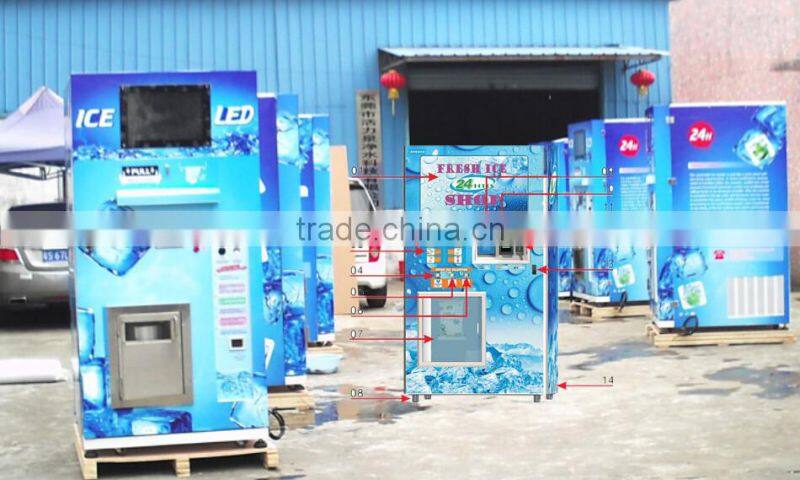 2015 Factory New Style Stainless Steel Commercial Multifunction Ice Vending Machine