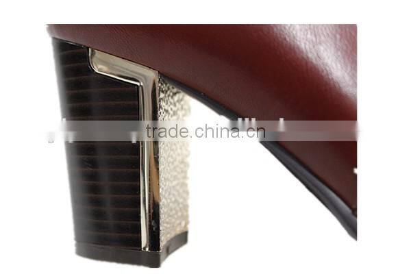 2015 New arrvial luxury black leather thigh high boot