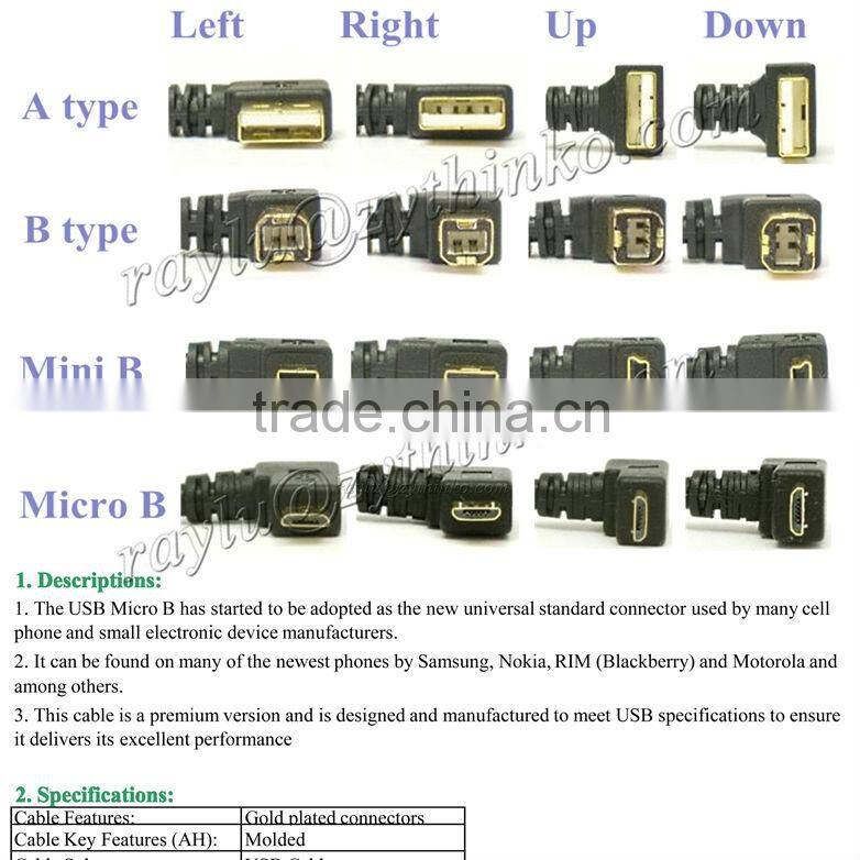 4 pin female micro usb connector