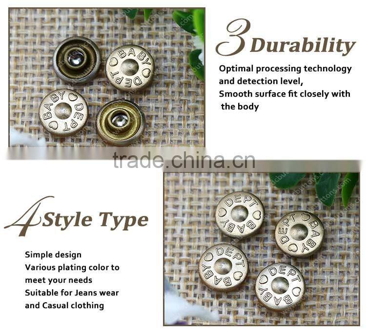 8MM Logo Customized Rivets for Jeans Shirt Rivet and Belt