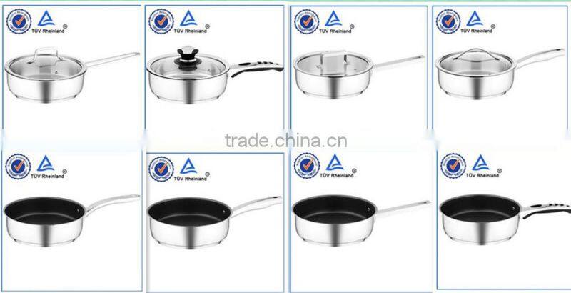 Bevel bottom type easy clean cheap fryng pan