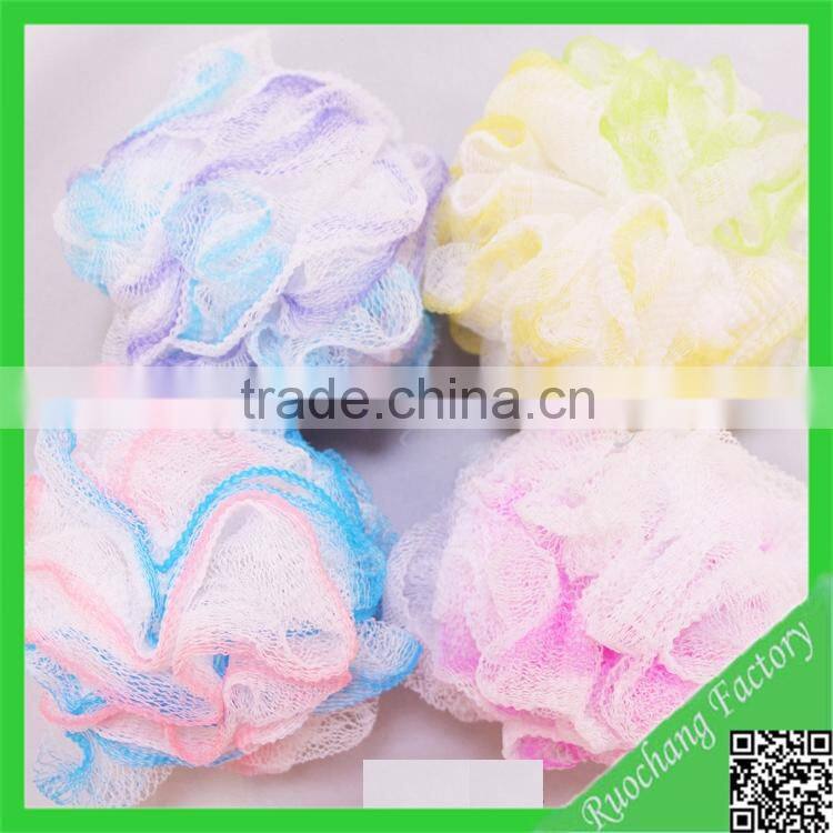 High quality PE loofah mesh bath sponge wholesale for promotion