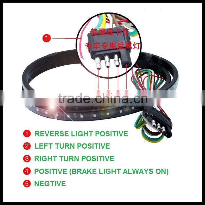 Wholesale factory low price new popular arrival waterproof flexible 60 inch led tailgate light bar for car accessories