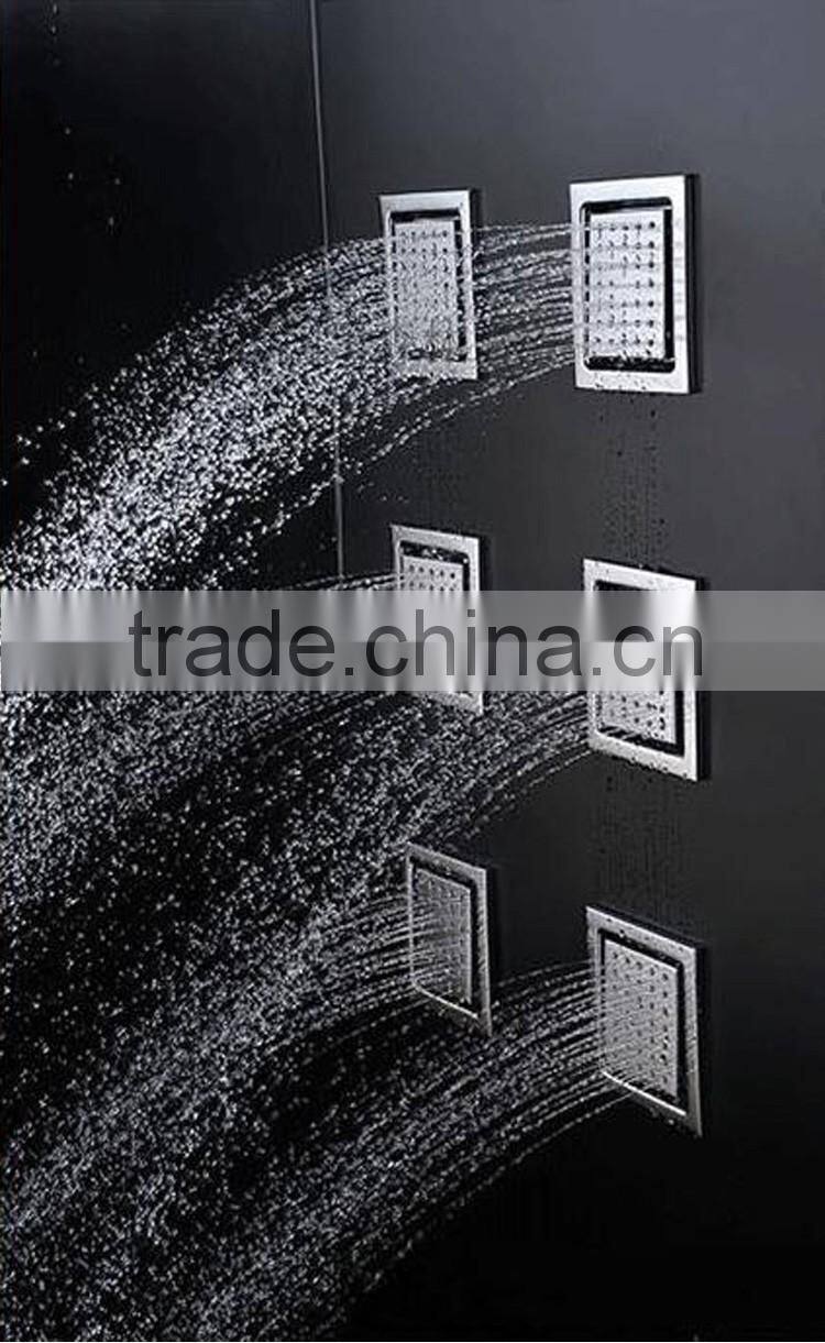 high quality conceal in wall mounted 100*100mm brass adjustable body jet