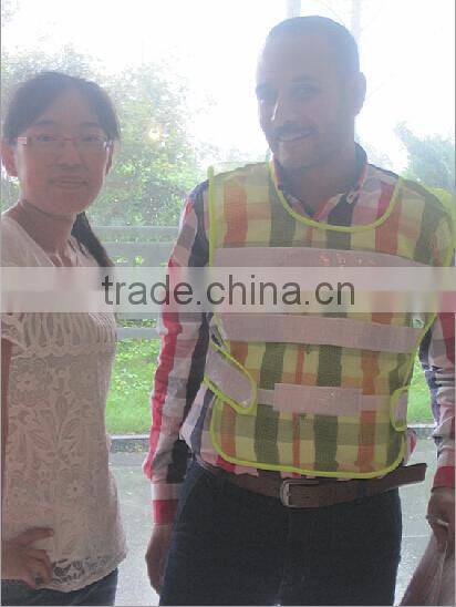 Good Quality Silvery and Green Reflective Vest