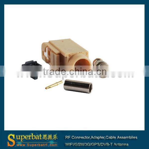 Fakra crimp Jack connector Code I- Beige/1001 for Bluetooth
