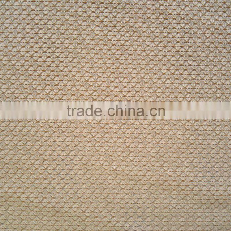 Factory new design 90/10 nylon spandex rhombus hole patern jacquard mesh fabric, garments jacquard mesh fabric