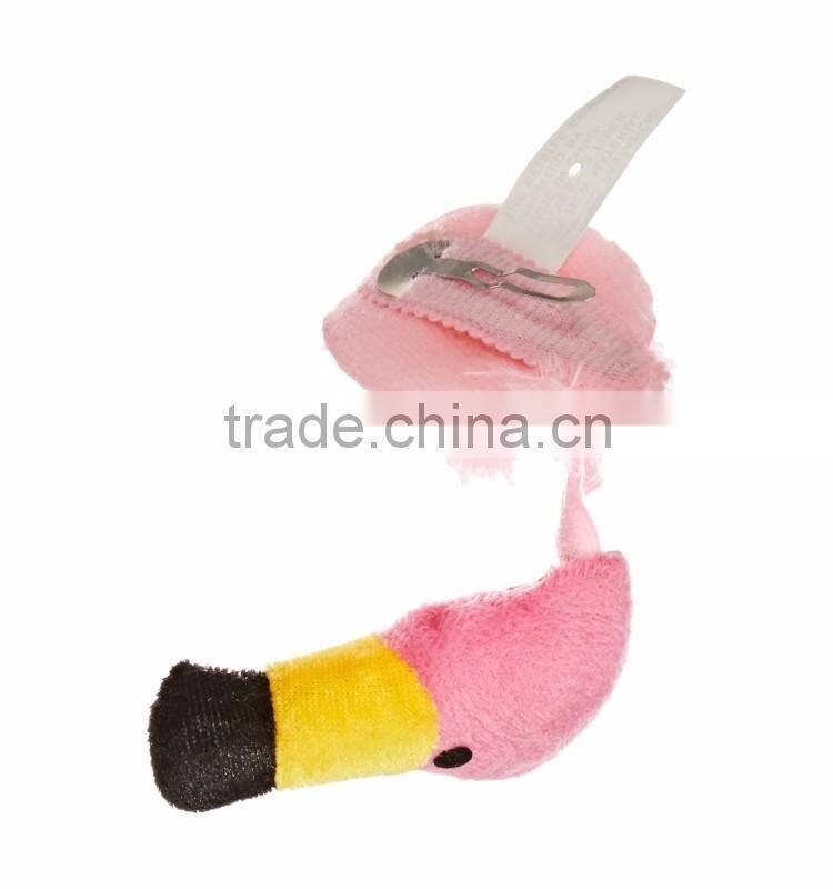 St flamingo hair clip for young girls plush hair clip best gifts on school