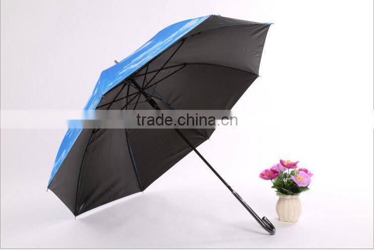 parasol heater The blue sky white cloud umbrella sraight umbrella