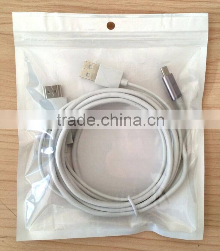 2016 Whosale MHL type-c cable HDTV video cable metal cable for type-c cable HDTV cable
