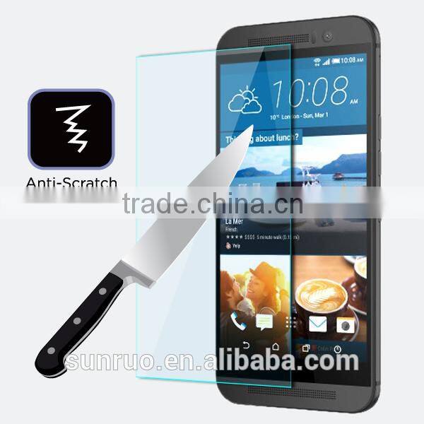2.5D rounded edge clear tempered screen guard for HTC one m9