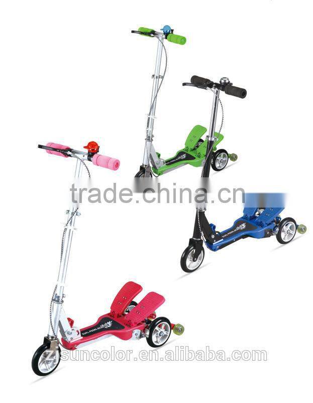 New three wheel scooter with pedal for wholesale