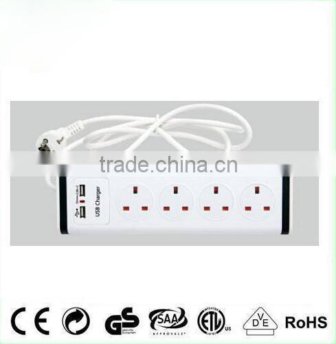 New design 2014 10-16A 250V 5way Extension electrical power strip