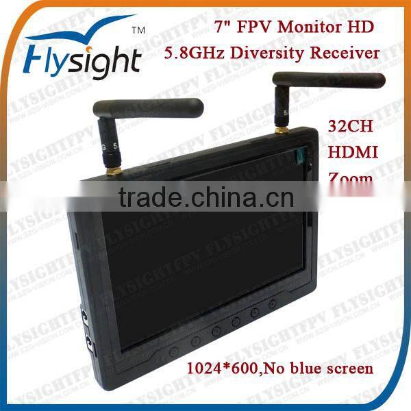 D528 32CH 5.8GHz FPV Monitor 7 inch HDMI for UAV RC Helicopter