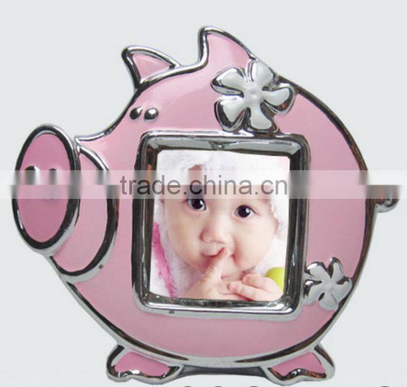 Pink sliver my first year baby wooden picture frame wood pciture frame for sale