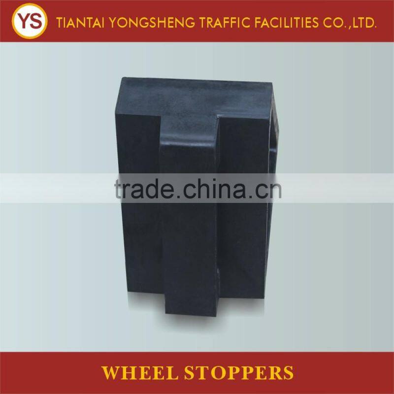 Heavy duty rubber bumper wheel chocks with Handle