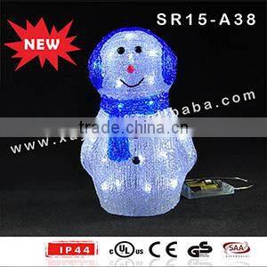 Animated Acrylic figure LED christmas snowman decoration