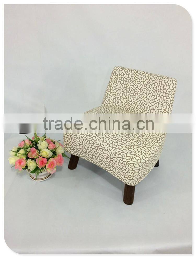 506-1 QVB JIANDE TONGDA Japanese style modern low chair / soft wood footstool with low back living room chair