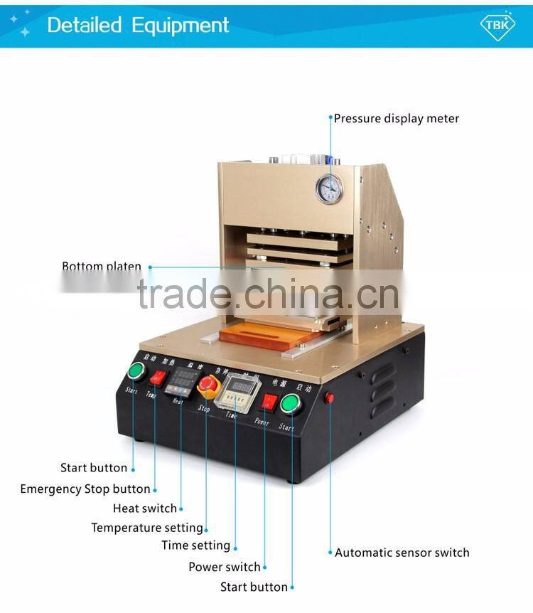 New Bezel Frame Laminating Machine Lcd Screen Refurbish Pneumatic Frame Laminator For Iphone