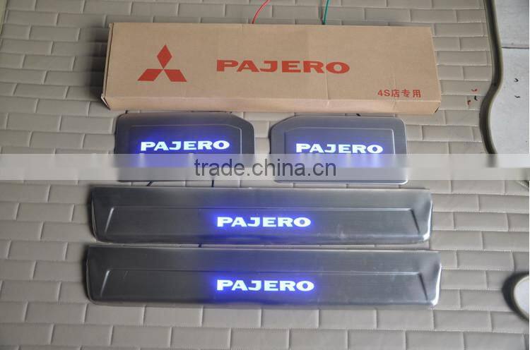 Door sill for Mitsubishi Pajero with LED Stainless steel material