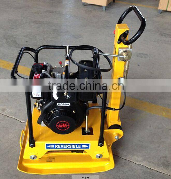 Bidirectional plate compactor powered by diesel enigne 178F