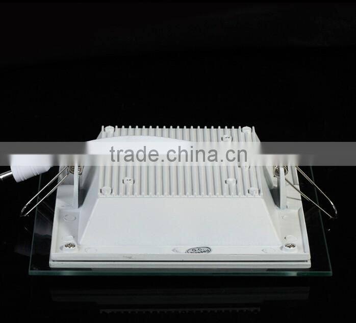 AC85-265V LED Panel Downlight 18W Square Glass Panel Lights