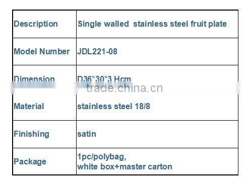 2016 Stainless Steel fruit plate fruit bowl fruit basket