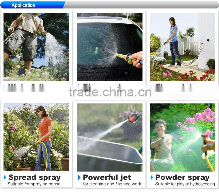China High Pressure 7 Pattern Expandable Garden Hose Plastic Spray Gun/ Spray Nozzle / Water Jet