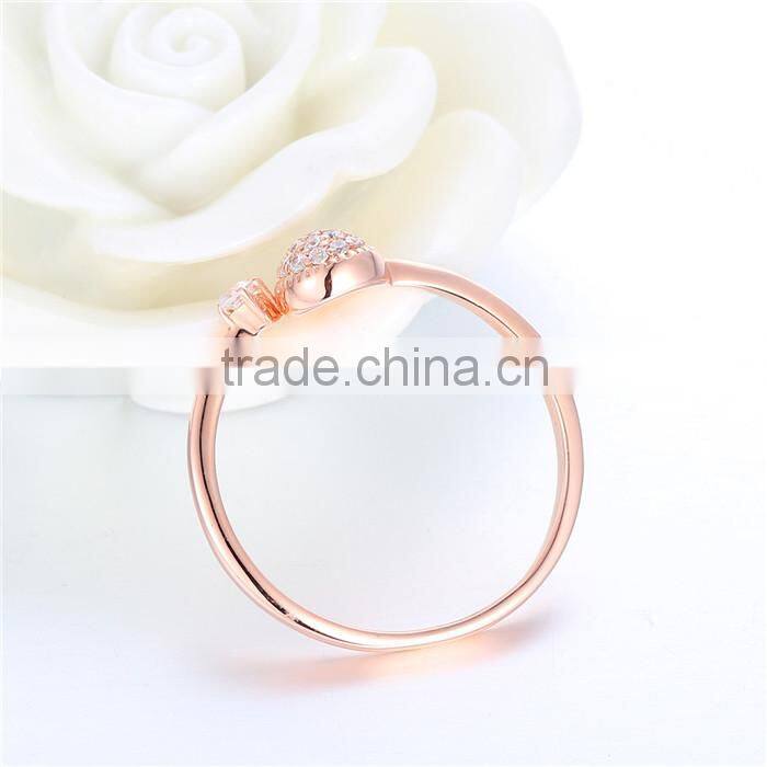 2016 New Design AAA CZ Gold Wedding Rings FR066
