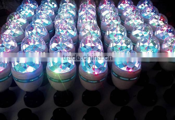cheap price B22 E27 3w rgb rotating disco bulb