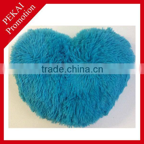 High pile plush heart design meditation cushion