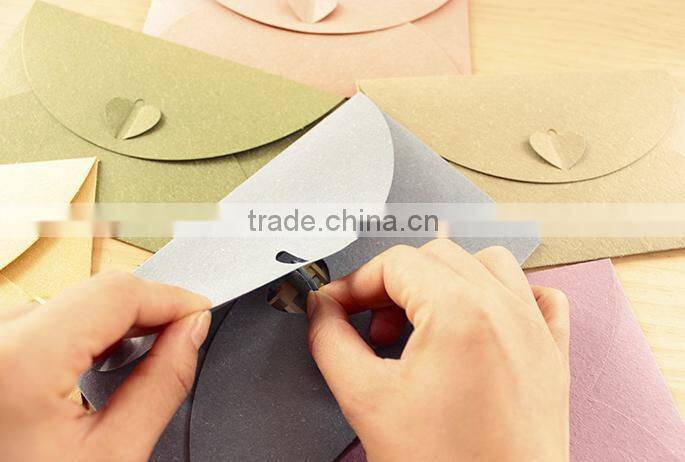 orange olour Envelopes for Greeting wedding Card with button butterfry