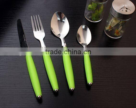 New Hot Selling Plastic Handle Stainless Steel Tableware - KX-P082