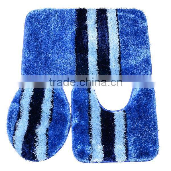 100%Polyester Shaggy 3PCS Bath Mats Set With Modern Design