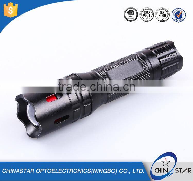 Hiph Power Zoom Aluminum Flashlight , XP-E R2 LED Torch