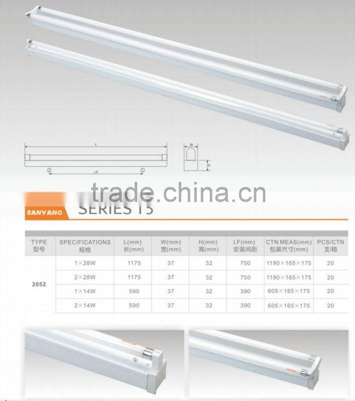 T5 single and double Fluorescent Lamp Fixture