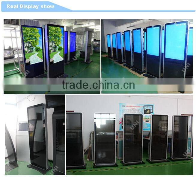 Airport metro station 42 inch LCD portrait digital signage advertising totem kiosk