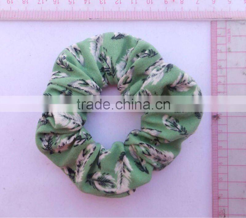 fashion floral printed fabric hair ponytail holder
