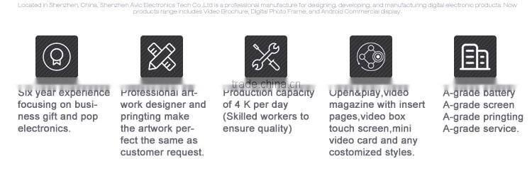 Hot sale touch video brochure